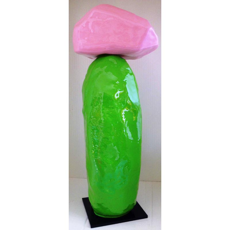 Helder Batista - Monolith green and pink - 23" tall - resin
