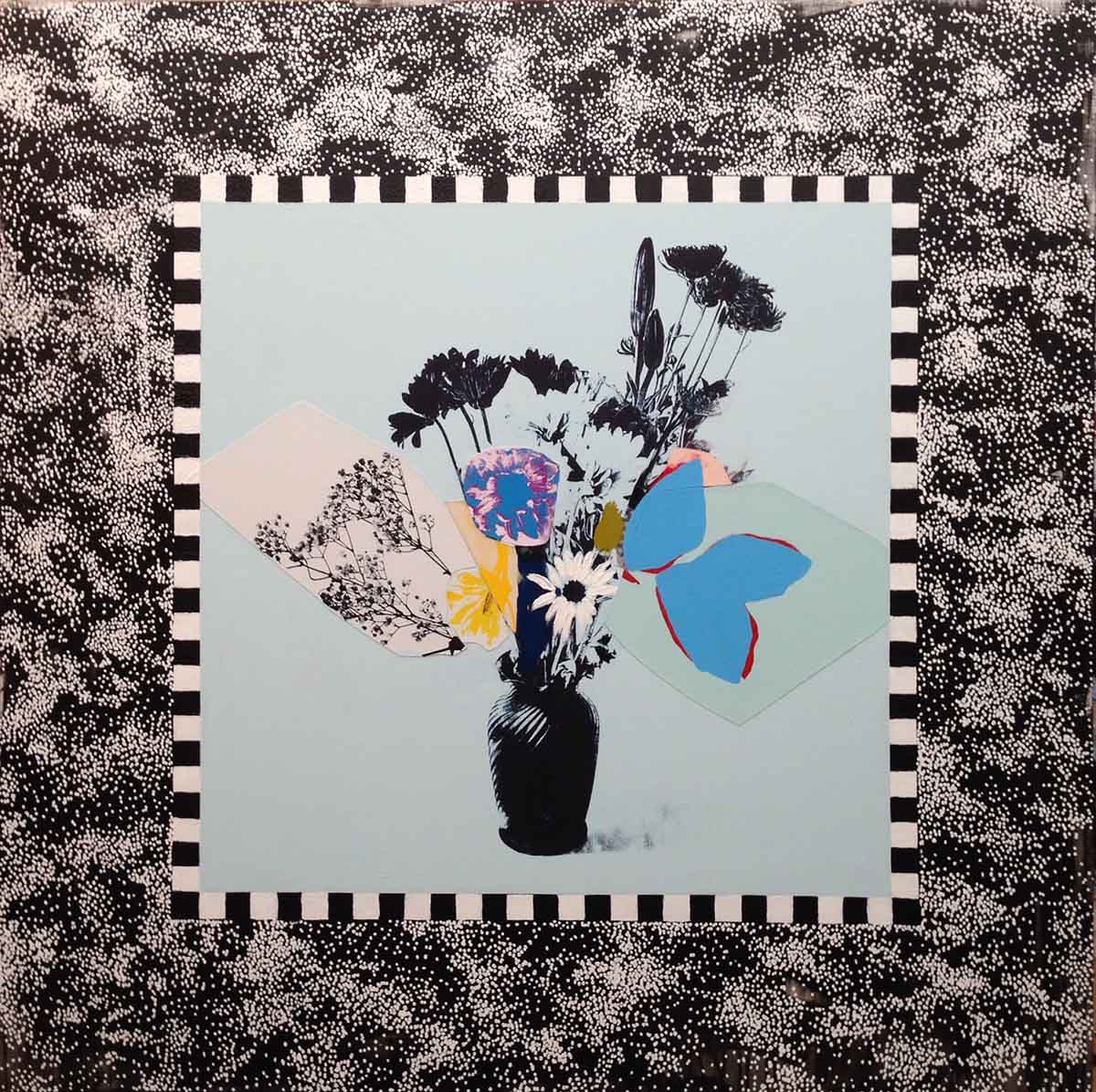 Image of Contemporary art piece titled Blue Bouquet – With Checkers by Emily Filler  