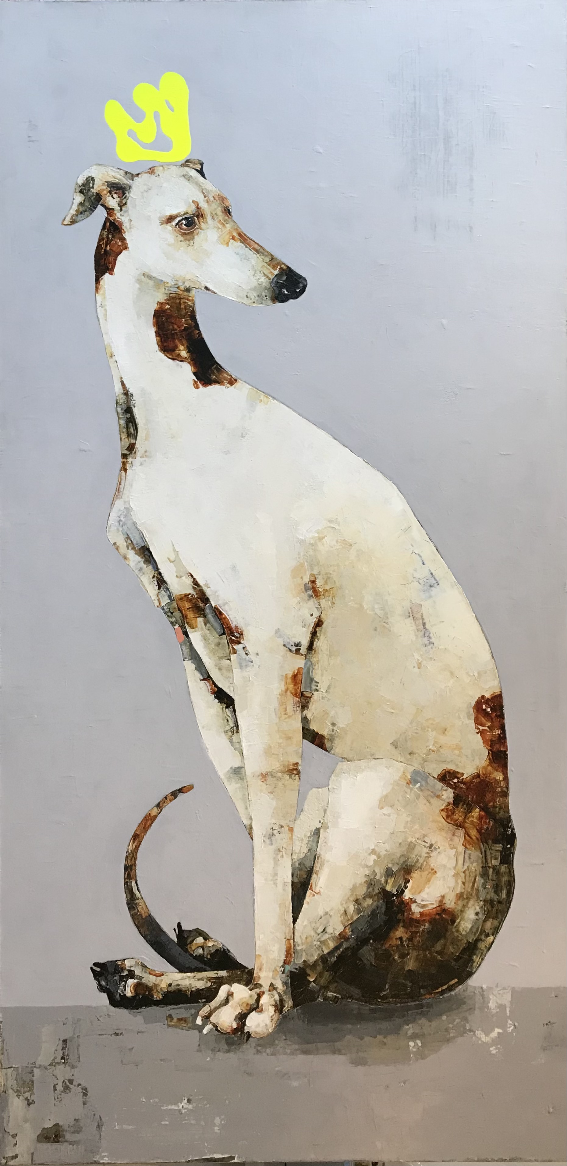 Image of Contemporary art piece titled Greyhound with Crown by Constance Bachmann  