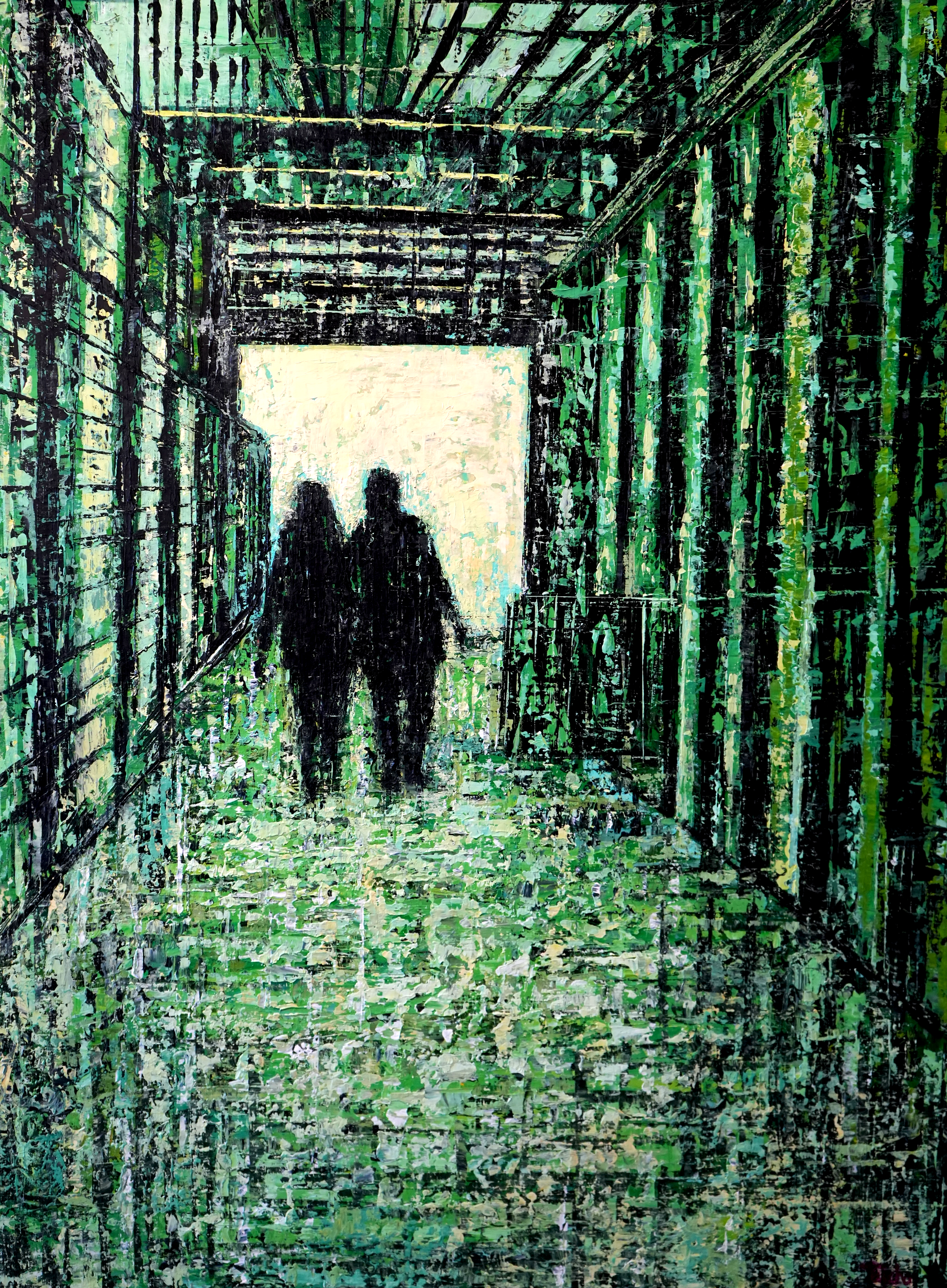 Image of Contemporary art piece titled Green Corridor by David Tycho  