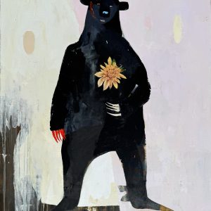 Black Bear and Flower