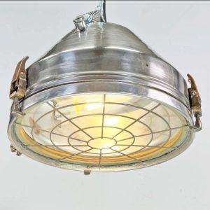 Industrial Ceiling Light with Cage by Wittenberg
