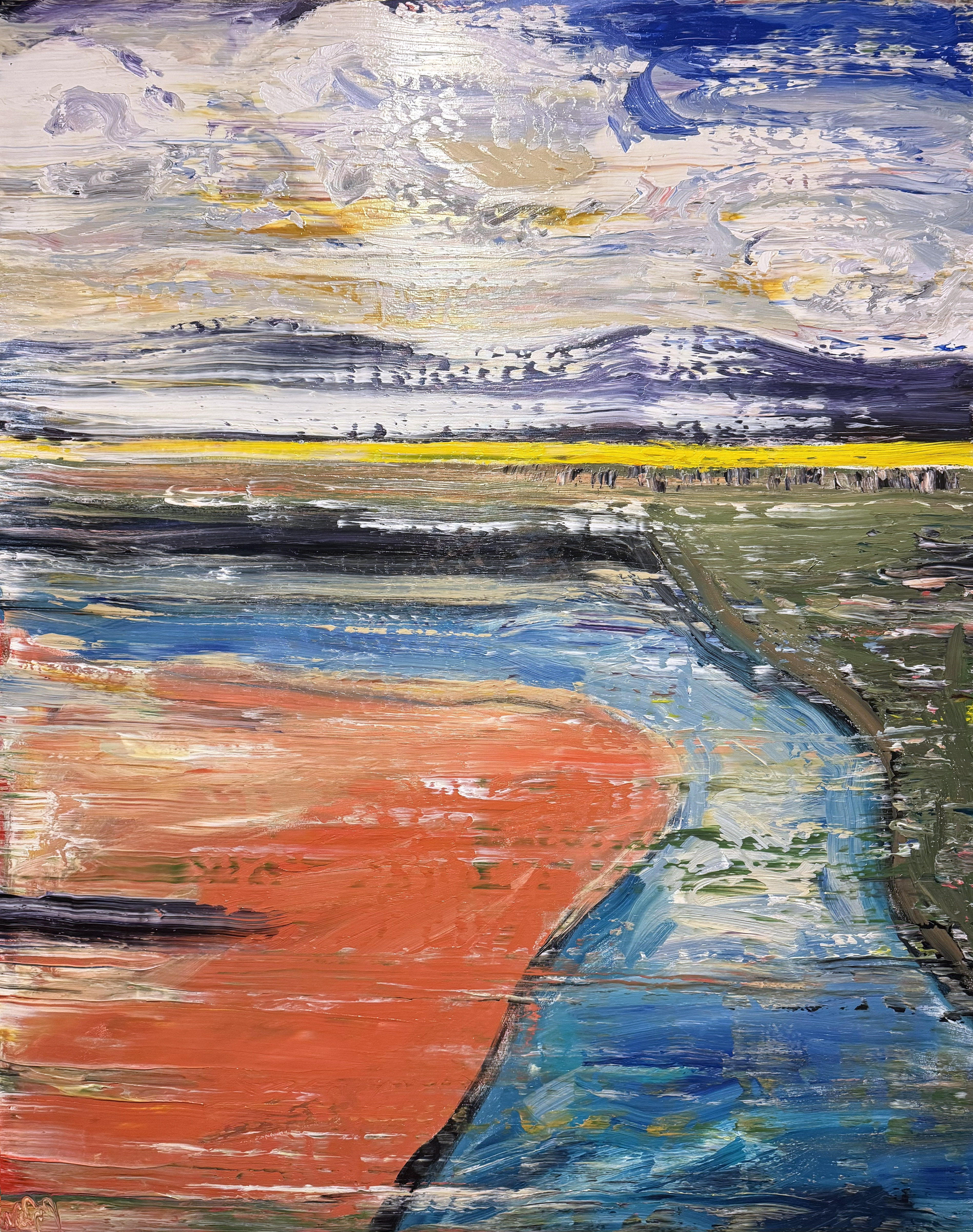 Image of Contemporary art piece titled Yellow Line by Matt Petley-Jones  