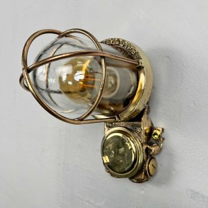 TEF Vintage Brass Wall Sconce by Tranberg
